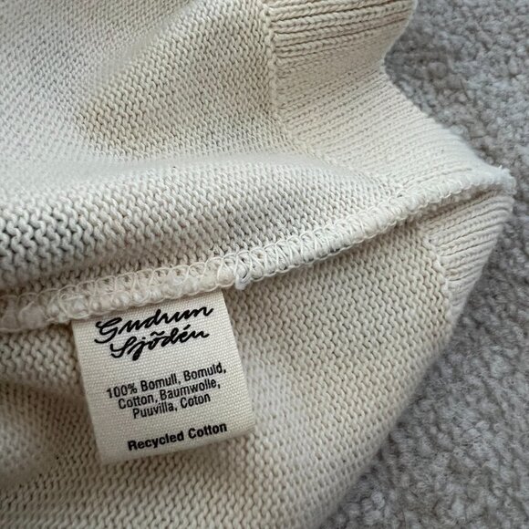 Gudrun Sjoden Cotton Polka Dot Cardigan Sweater L - Picture 9 of 10